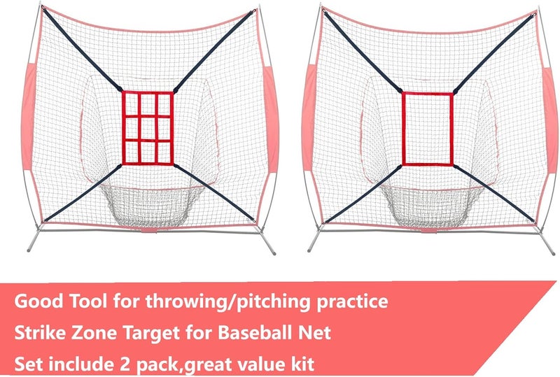 CORECISE Strike Zone Target for Baseball Softball net, Throwing Pitching Hitting Batting Catching Practice Target, Pitcher Accuracy Training Aids - Image 2